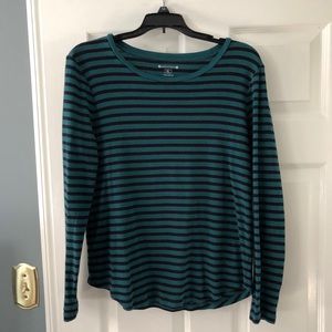 Architect Green/Black Stripe Tee